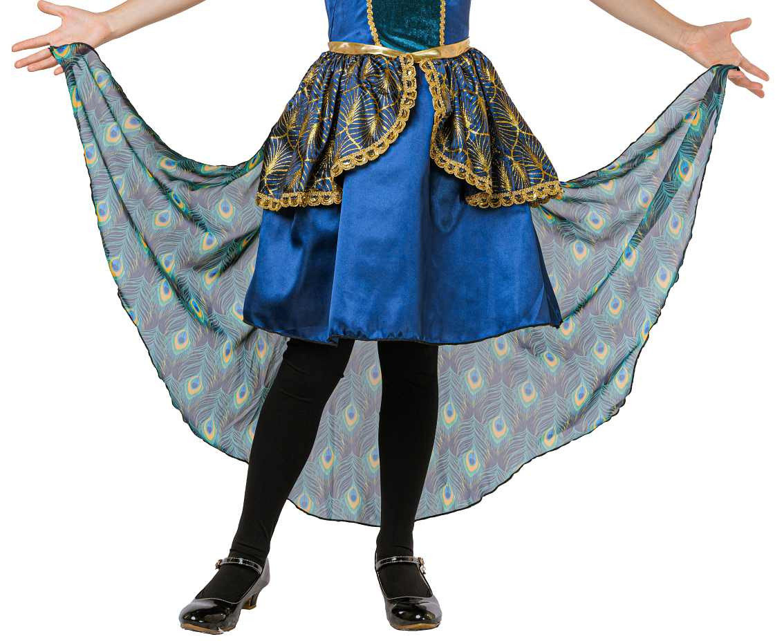 Role play-set for kids Peacock Princess (dress, hairband), size 110/120 cm